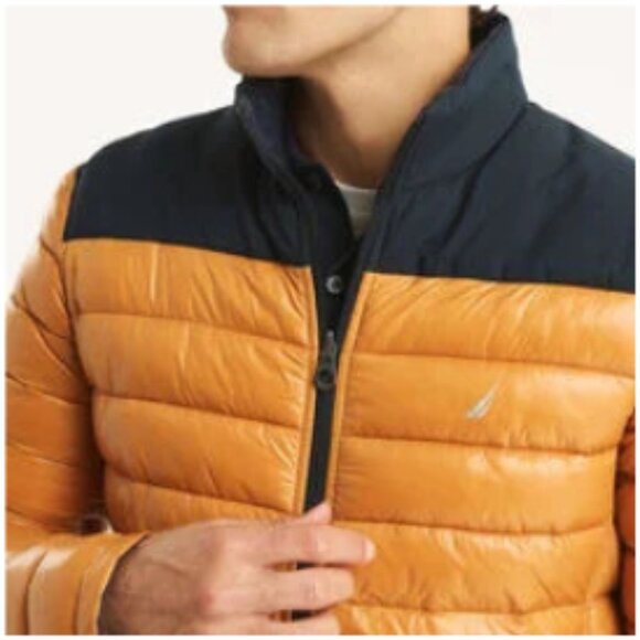 Nautica Men's Wind & Water Resistant Reversible Quilted Puffer Jacket MSRP $195 - Picture 3 of 7